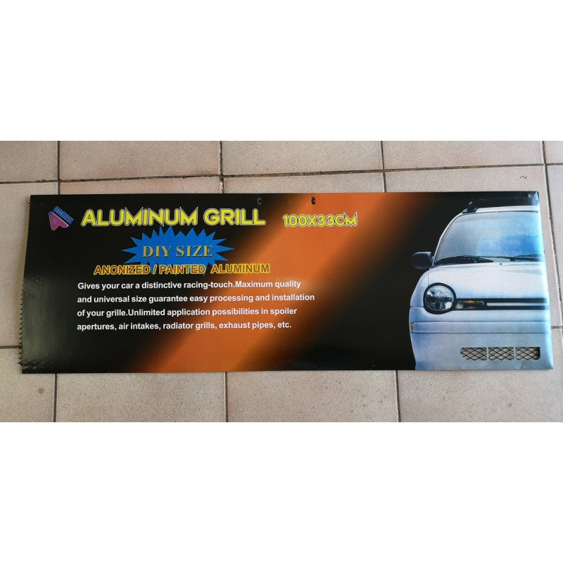 100 x 33cm Black Aluminium Mesh grille