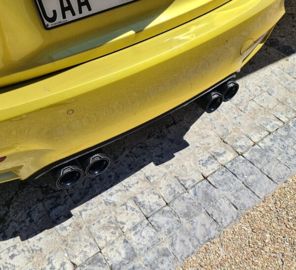 BMW F8X M3 / M4 COMPETITION PACKAGE 90MM CARBON FIBRE & GLOSS BLACK EXHAUST TIP SET FAR