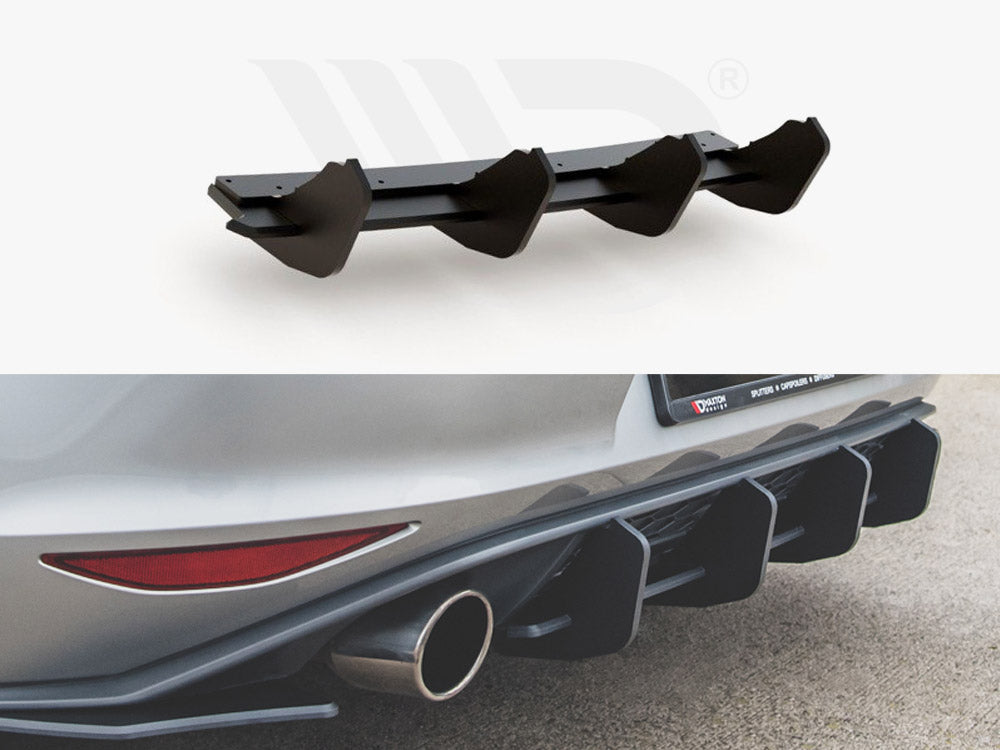 MAXTON DESIGN STREET PRO REAR DIFFUSER V.2 VW GOLF MK7 GTI