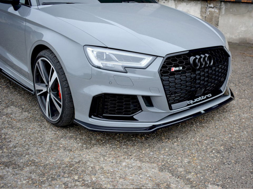MAXTON DESIGN FRONT SPLITTER V.2 AUDI RS3 8V FACELIFT SEDAN (2017-2020)