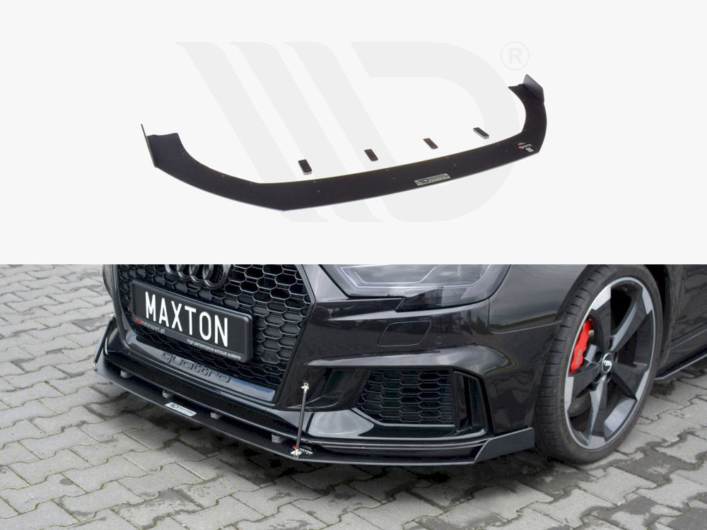 MAXTON DESIGN FRONT RACING SPLITTER V.2 AUDI RS3 8V FACELIFT SPORTBACK (2017-20)