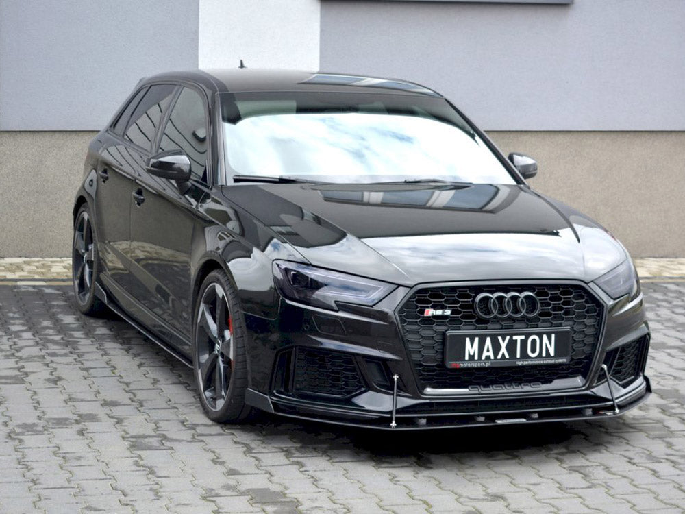MAXTON DESIGN FRONT RACING SPLITTER V.2 AUDI RS3 8V FACELIFT SPORTBACK (2017-20)
