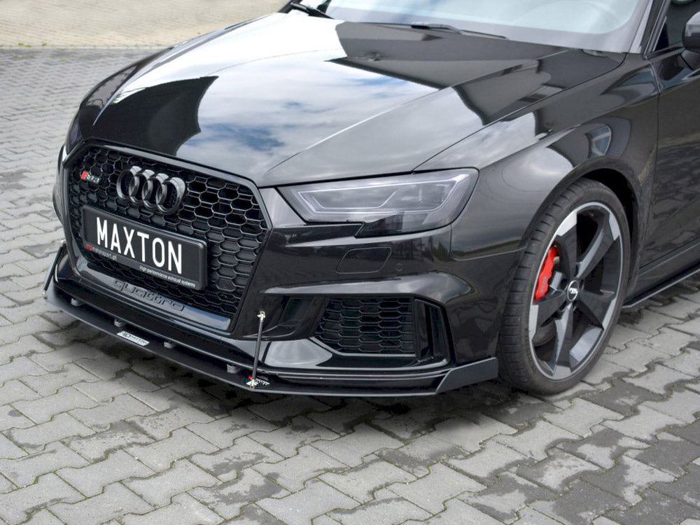 MAXTON DESIGN FRONT RACING SPLITTER V.2 AUDI RS3 8V FACELIFT SPORTBACK (2017-20)