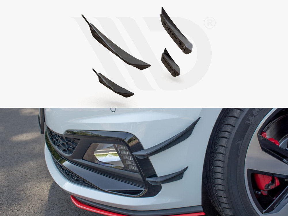 MAXTON DESIGN FRONT BUMPER WINGS (CANARDS) VW POLO GTI MK6