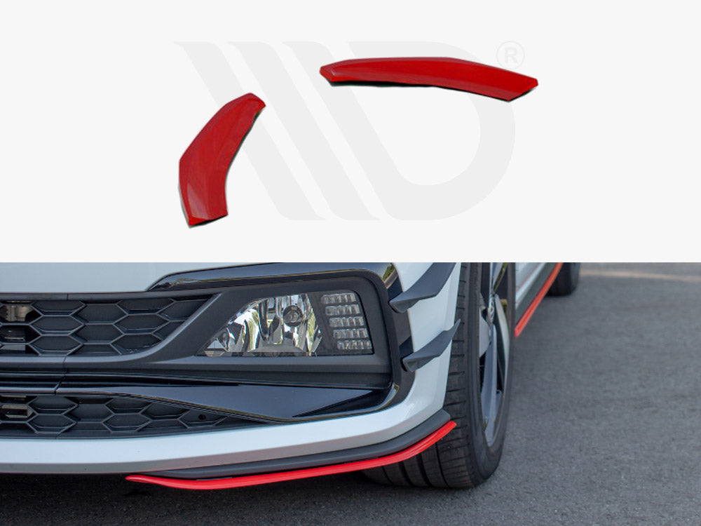 MAXTON DESIGN FRONT SPLITTER V.5 VW POLO MK6 GTI
