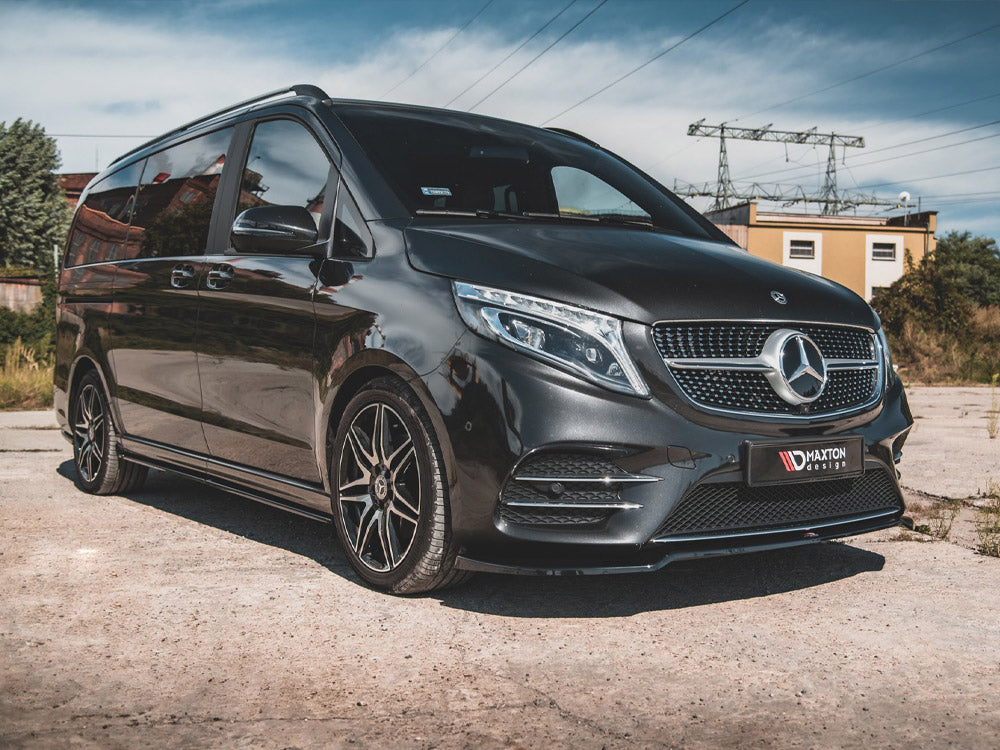 MAXTON DESIGN FRONT SPLITTER V4 MERCEDES-BENZ V-CLASS AMG-LINE W447 FACELIFT (2019-)