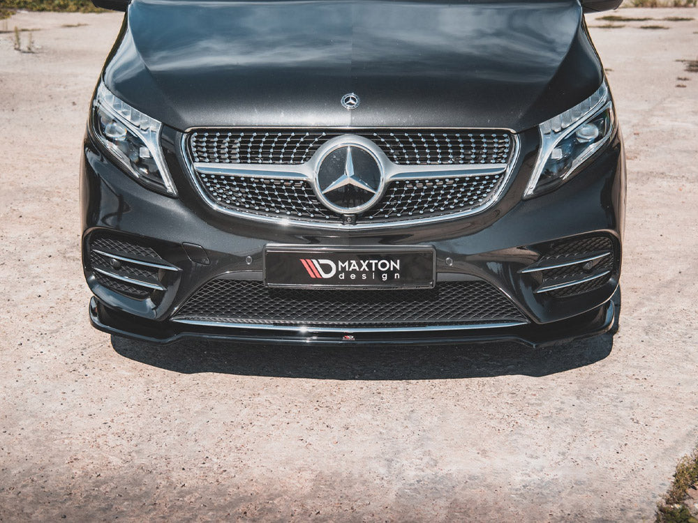 MAXTON DESIGN FRONT SPLITTER V4 MERCEDES-BENZ V-CLASS AMG-LINE W447 FACELIFT (2019-)