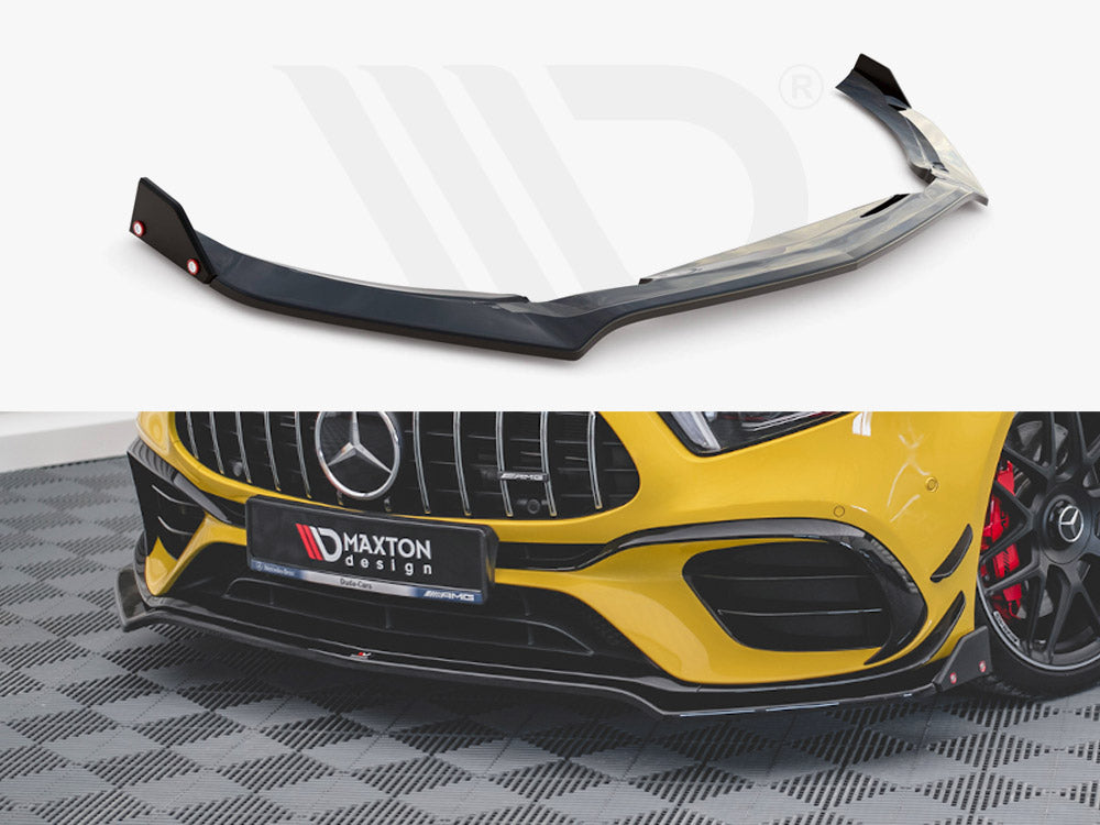 MAXTON DESIGN FRONT SPLITTER V.3 + FLAPS MERCEDES AMG A 45 S AERO PACK W177