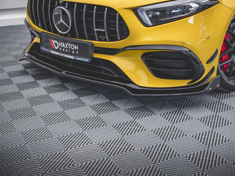 MAXTON DESIGN FRONT SPLITTER V.3 + FLAPS MERCEDES AMG A 45 S AERO PACK W177