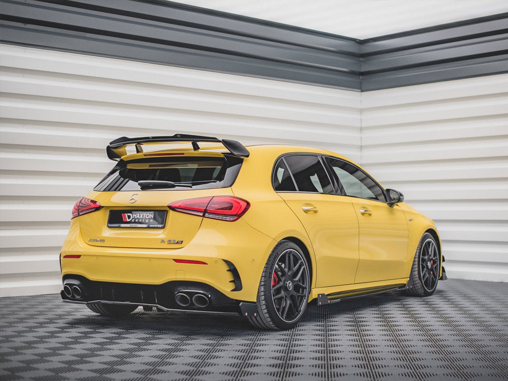 MAXTON DESIGN CENTRAL REAR SPLITTER + FLAPS MERCEDES AMG A 45 S AERO PACK W177