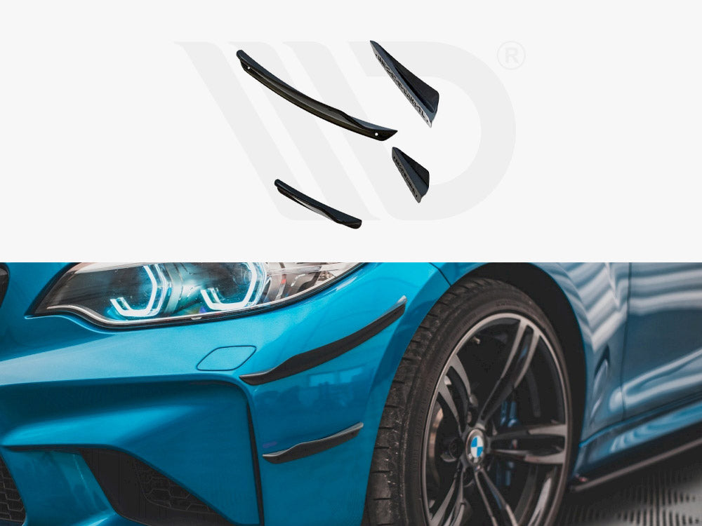 MAXTON DESIGN FRONT BUMPER CANARDS BMW M2 F87