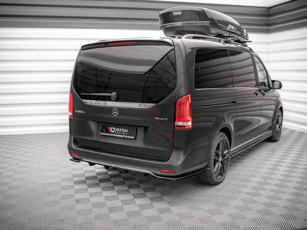 MAXTON DESIGN CENTRAL REAR SPLITTER (VERTICAL BARS) MERCEDES V-CLASS AMG-LINE W447 FACELIFT
