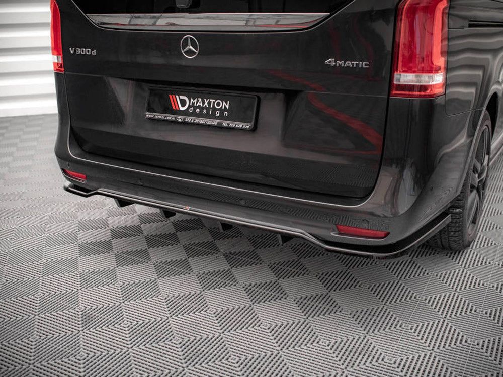 MAXTON DESIGN CENTRAL REAR SPLITTER (VERTICAL BARS) MERCEDES V-CLASS AMG-LINE W447 FACELIFT