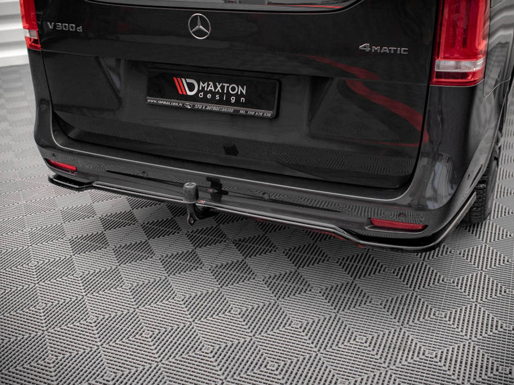 MAXTON DESIGN CENTRAL REAR SPLITTER (VERTICAL BARS) MERCEDES V-CLASS AMG-LINE W447 FACELIFT