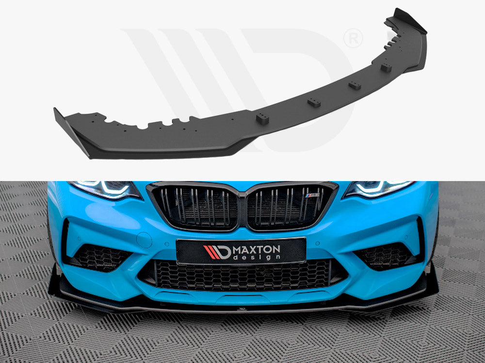 MAXTON DESIGN STREET PRO FRONT SPLITTER V.1 (+FLAPS) BMW M2 COMPETITION F87 (2018-2020)