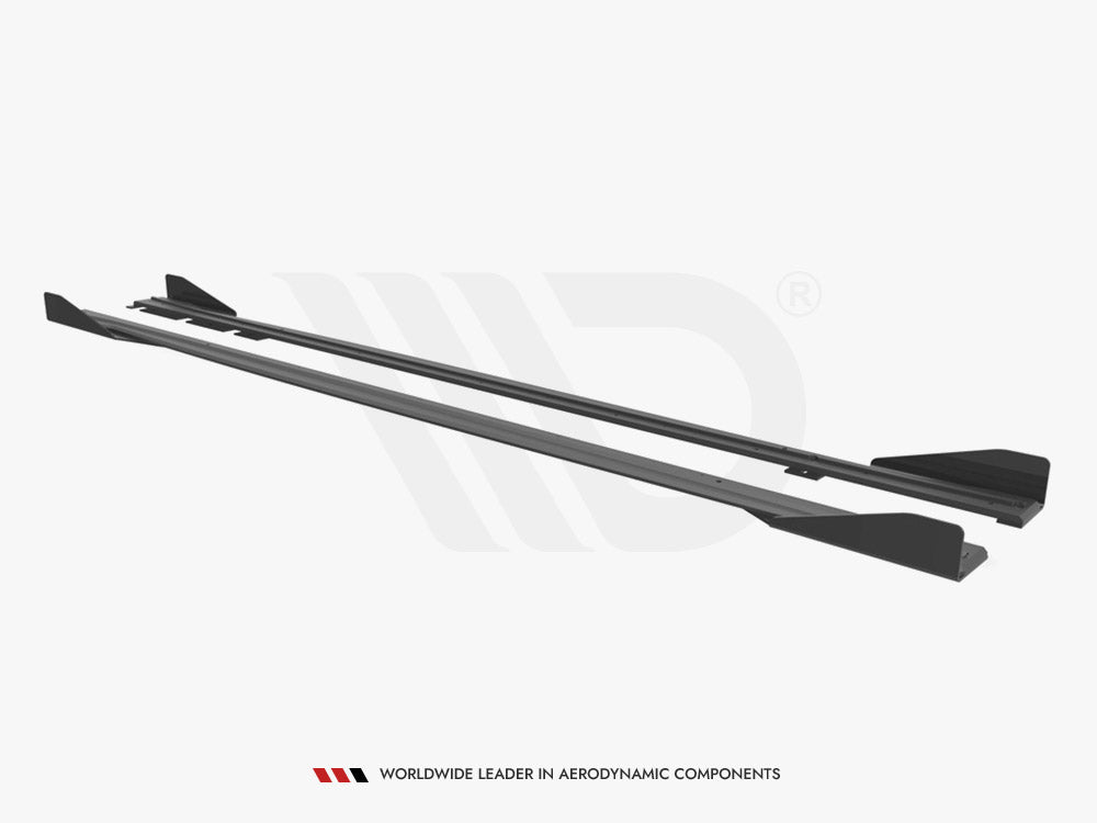 MAXTON DESIGN STREET PRO SIDE SKIRTS DIFFUSERS (+FLAPS) BMW M2 F87 (2016-2020)