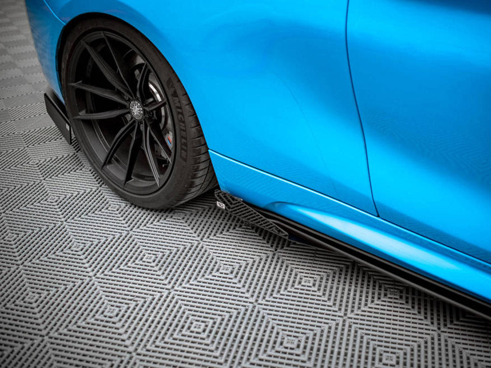 MAXTON DESIGN STREET PRO SIDE SKIRTS DIFFUSERS (+FLAPS) BMW M2 F87 (2016-2020)