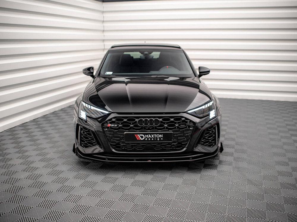 MAXTON DESIGN STREET PRO FRONT SPLITTER V.1 + FLAPS AUDI RS3 8Y