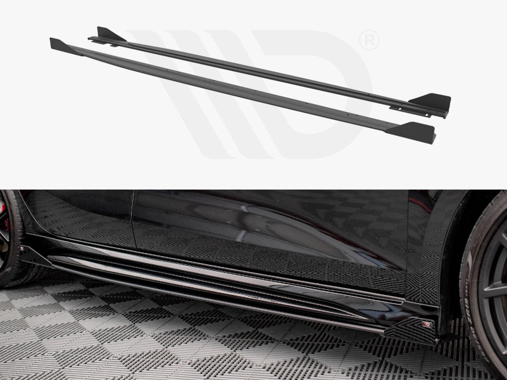 MAXTON DESIGN STREET PRO SIDE SKIRTS DIFFUSERS (+FLAPS) AUDI RS3 SPORTBACK 8Y (2020-)