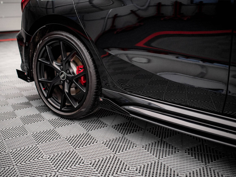 MAXTON DESIGN STREET PRO SIDE SKIRTS DIFFUSERS (+FLAPS) AUDI RS3 SPORTBACK 8Y (2020-)