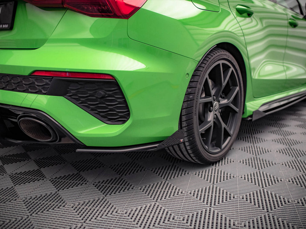MAXTON DESIGN STREET PRO REAR SIDE SPLITTERS (+FLAPS) AUDI RS3 SEDAN 8Y (2020-)