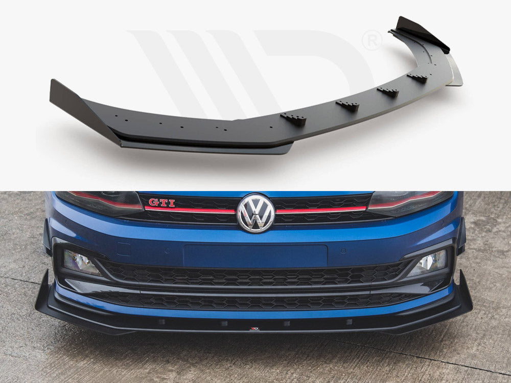 MAXTON DESIGN STREET PRO FRONT SPLITTER + FLAPS VW POLO GTI MK6