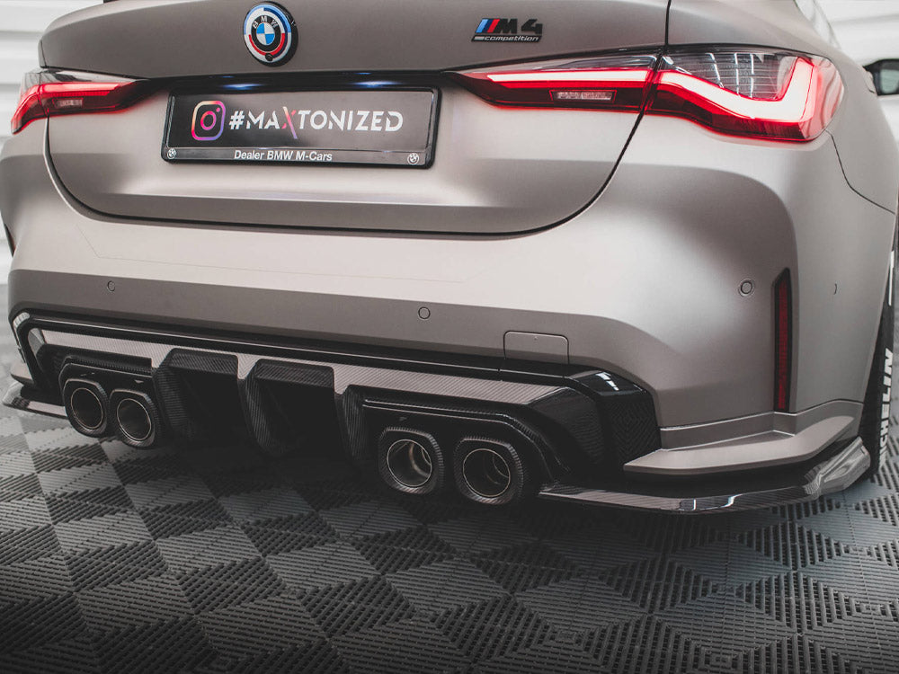 MAXTON DESIGN CARBON FIBER REAR SIDE SPLITTERS BMW M4 G82