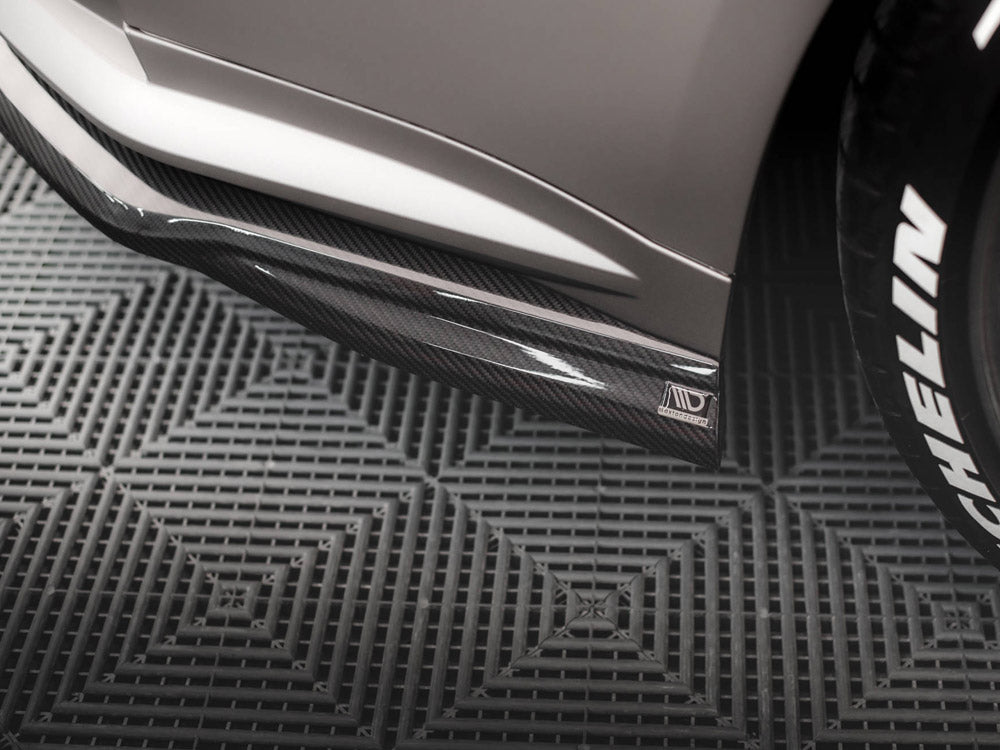 MAXTON DESIGN CARBON FIBER REAR SIDE SPLITTERS BMW M4 G82