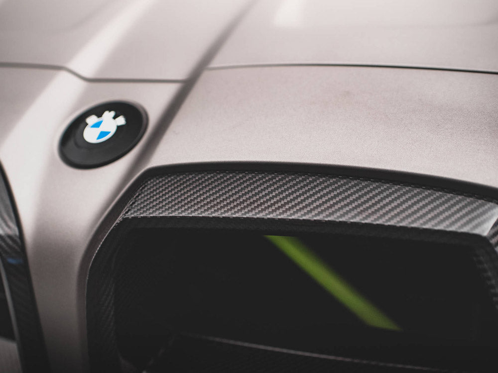 MAXTON DESIGN CARBON FIBER FRONT GRILL + LICENSE PLATE HOLDER BASE BMW M4 G82 / M3 G80
