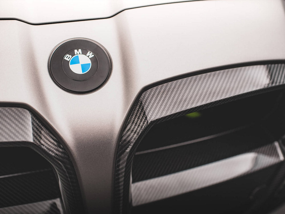 MAXTON DESIGN CARBON FIBER FRONT GRILL + LICENSE PLATE HOLDER BASE BMW M4 G82 / M3 G80