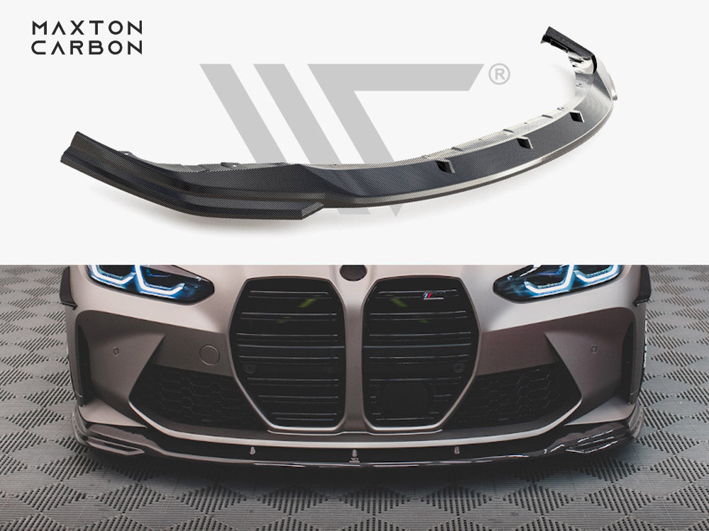 MAXTON DESIGN CARBON FIBER FRONT SPLITTER V.2 BMW M4 G82 / M3 G80