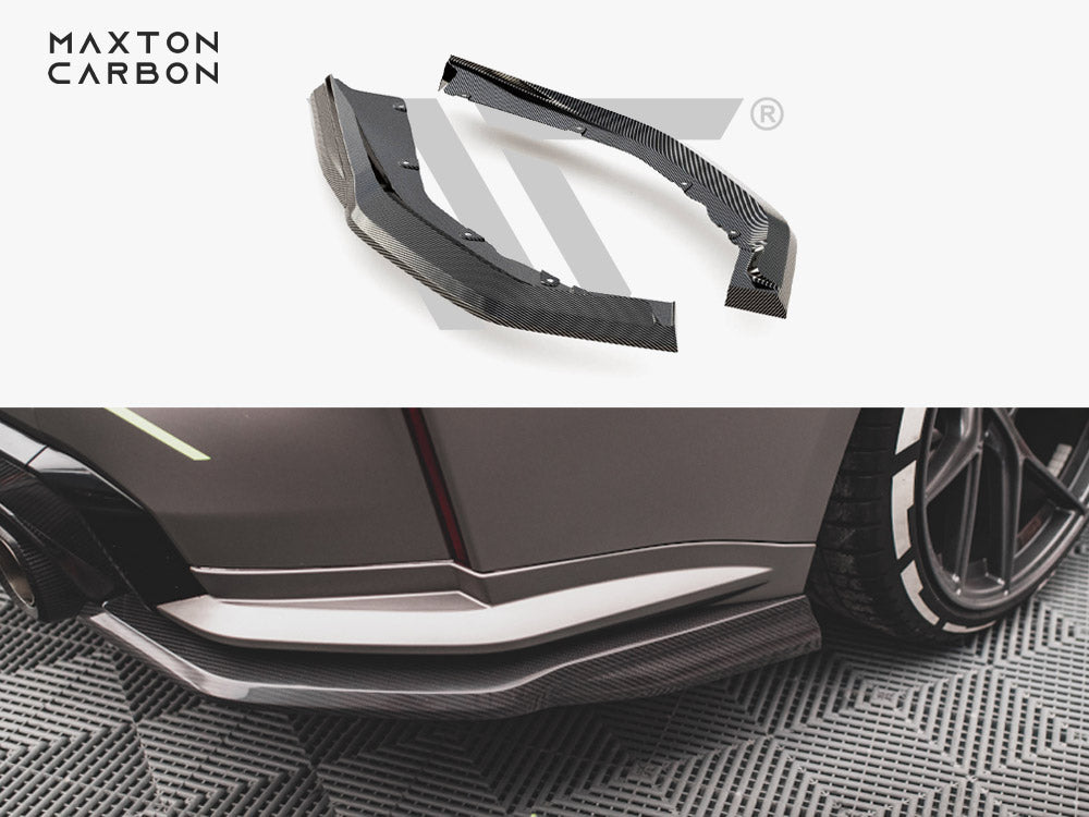 MAXTON DESIGN CARBON FIBER REAR SIDE SPLITTERS BMW M4 G82