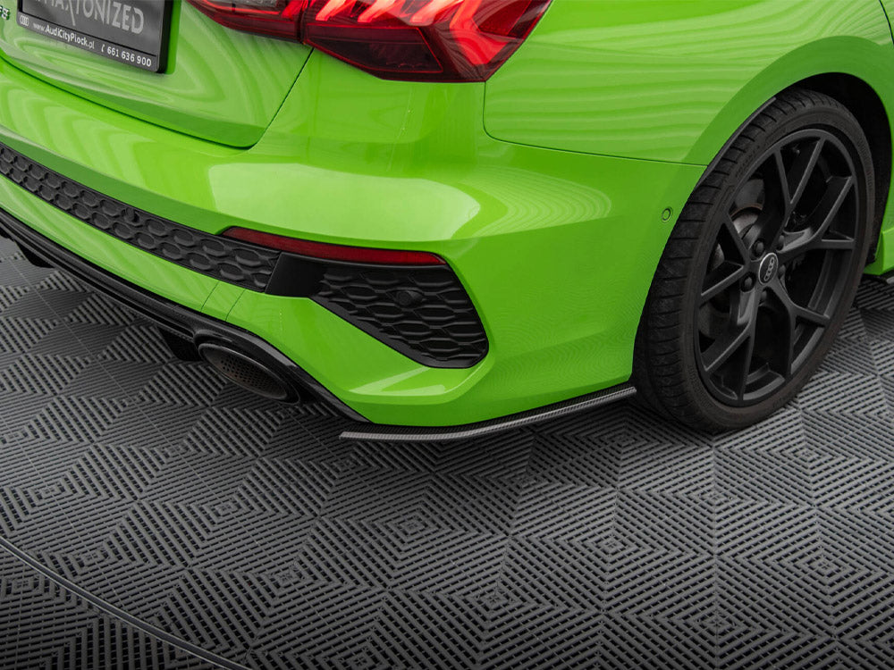 MAXTON DESIGN CARBON FIBER REAR SIDE SPLITTERS AUDI RS3 SEDAN 8Y