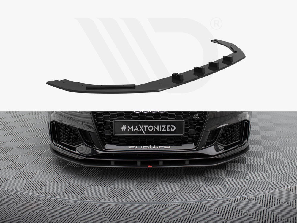 MAXTON DESIGN STREET PRO FRONT SPLITTER AUDI RS3 SEDAN 8V FACELIFT