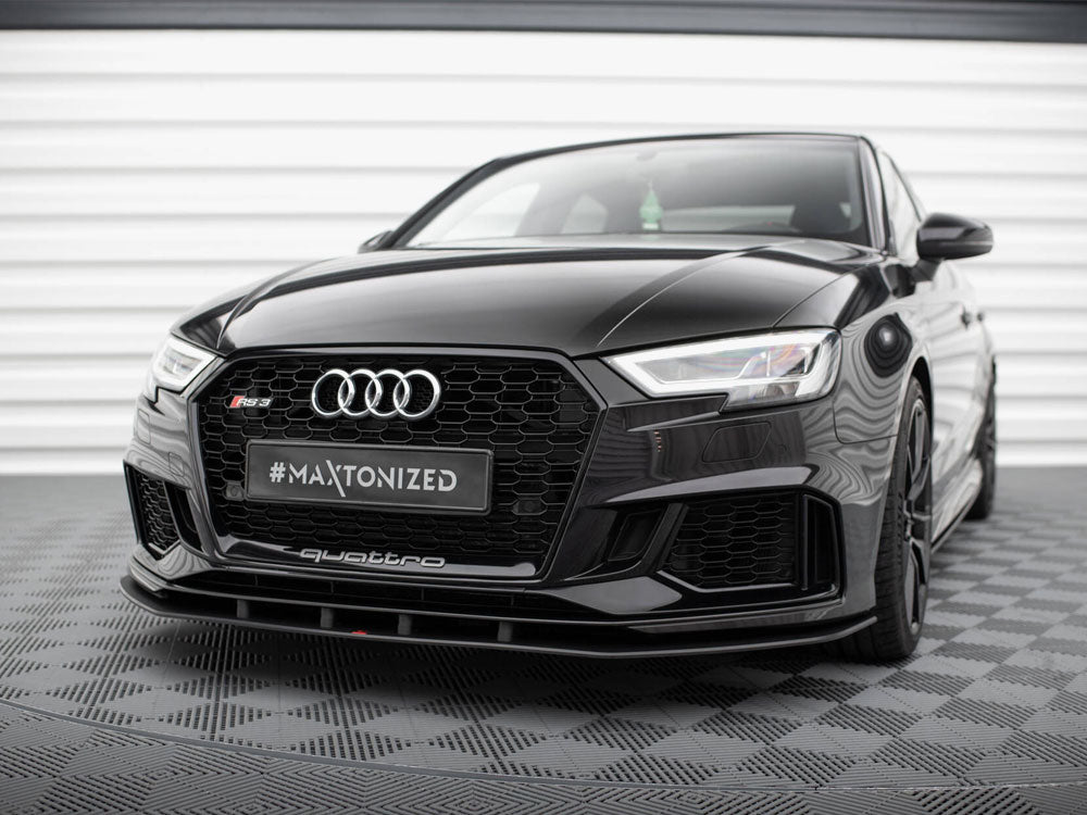 MAXTON DESIGN STREET PRO FRONT SPLITTER AUDI RS3 SEDAN 8V FACELIFT