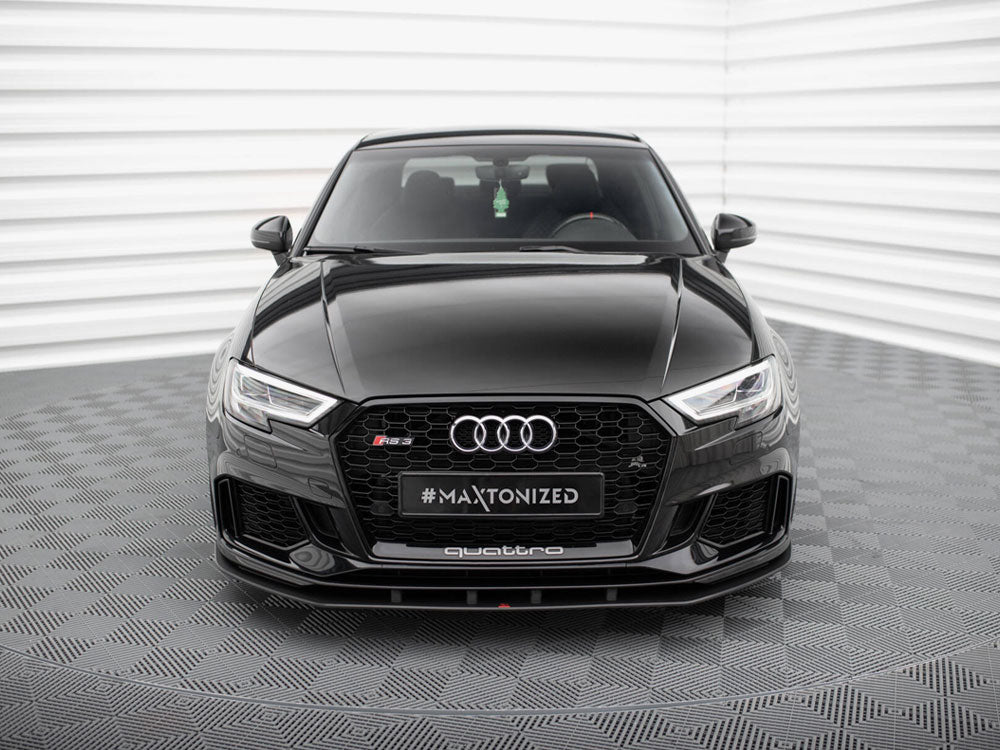 MAXTON DESIGN STREET PRO FRONT SPLITTER AUDI RS3 SEDAN 8V FACELIFT