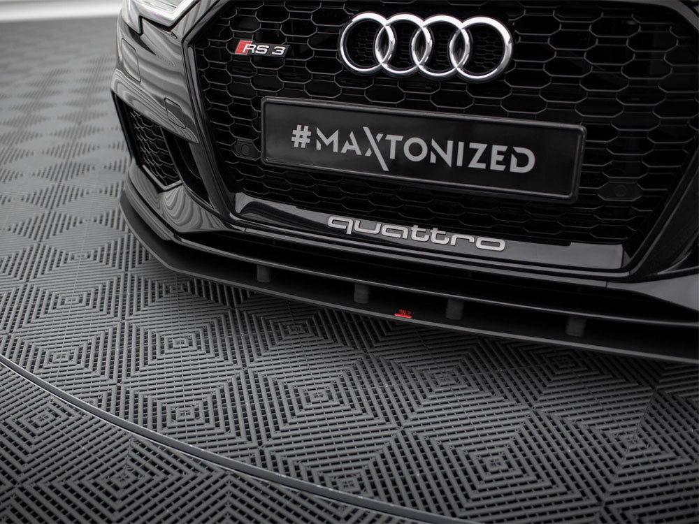 MAXTON DESIGN STREET PRO FRONT SPLITTER AUDI RS3 SEDAN 8V FACELIFT