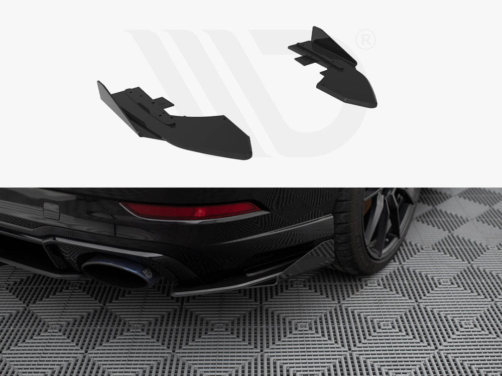 MAXTON DESIGN STREET PRO REAR SIDE SPLITTERS + FLAPS AUDI RS3 SEDAN 8V FACELIFT