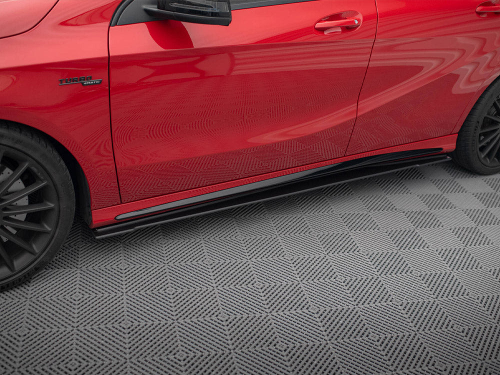 MAXTON DESIGN STREET PRO SIDE SKIRTS DIFFUSERS MERCEDES-BENZ A 45 AMG W176 FACELIFT