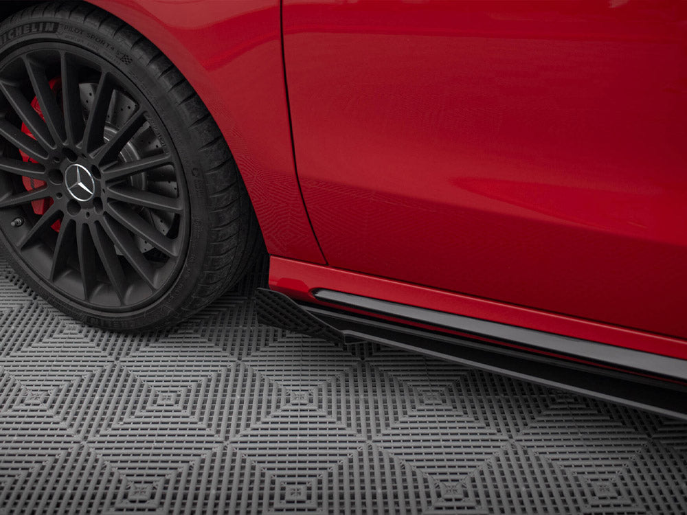 MAXTON DESIGN STREET PRO SIDE SKIRTS DIFFUSERS + FLAPS MERCEDES-BENZ A 45 AMG W176 FACELIFT