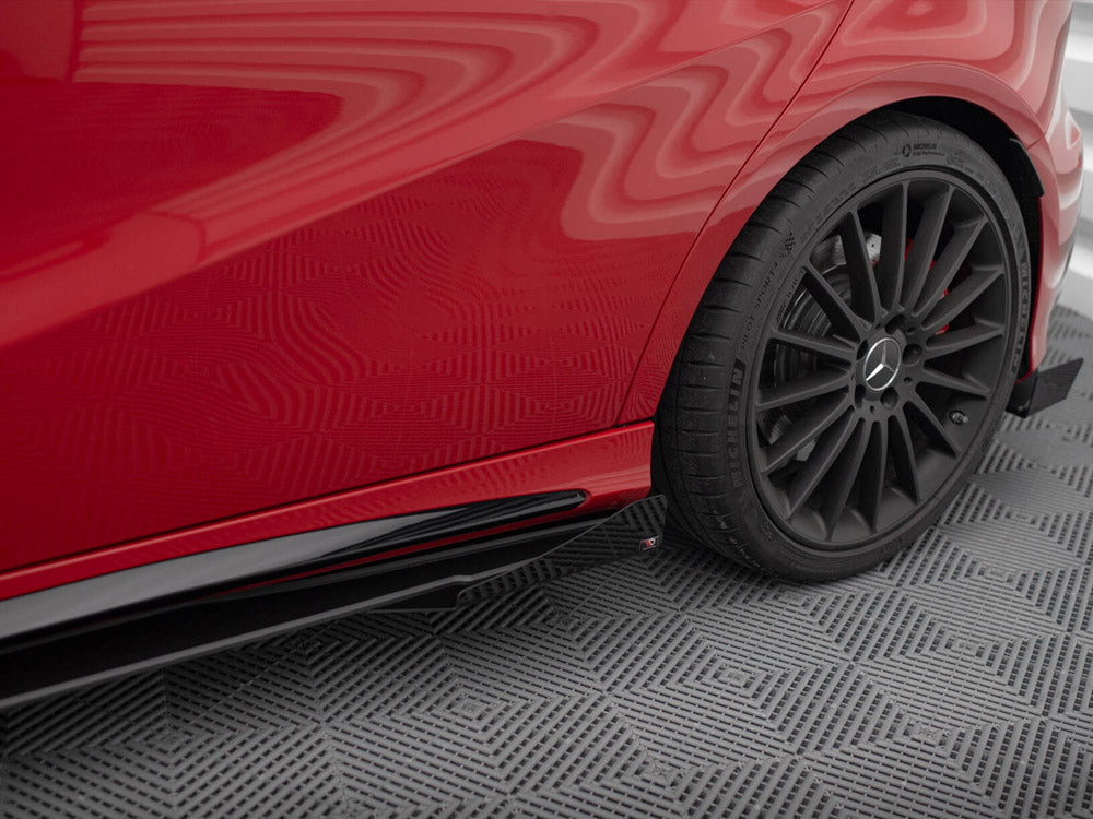 MAXTON DESIGN STREET PRO SIDE SKIRTS DIFFUSERS + FLAPS MERCEDES-BENZ A 45 AMG W176 FACELIFT