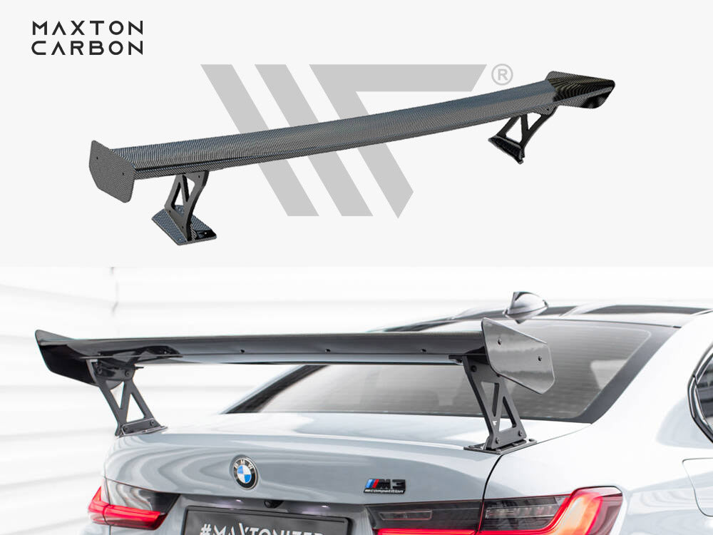 MAXTON DESIGN CARBON SPOILER WITH EXTERNAL BRACKETS UPRIGHTS BMW M3 G80 / M340I G20 / 3 M-PACK G20 / 3 STANDARD G20