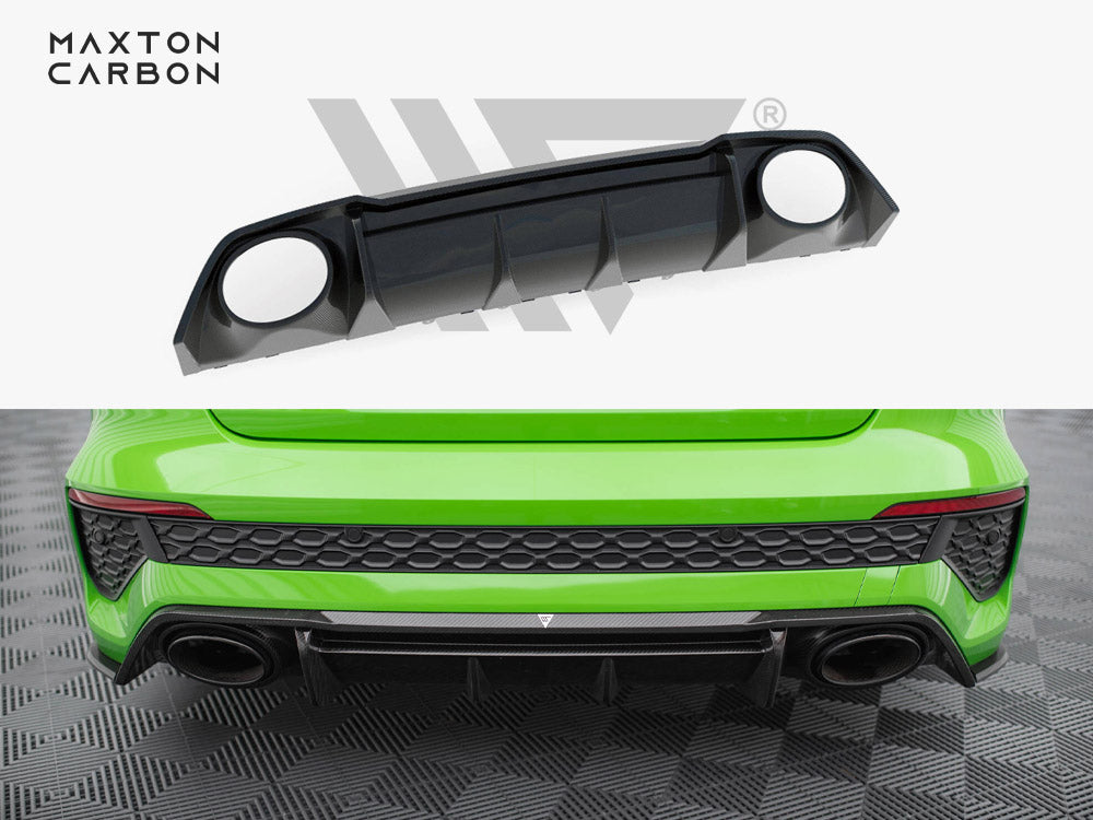MAXTON DESIGN CARBON FIBER REAR DIFFUSER AUDI RS3 8Y