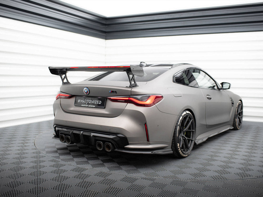 MAXTON DESIGN CARBON SPOILER WITH EXTERNAL BRACKETS UPRIGHTS + LED BMW M4 G82 / M440I G22 / 4 M-PACK G22