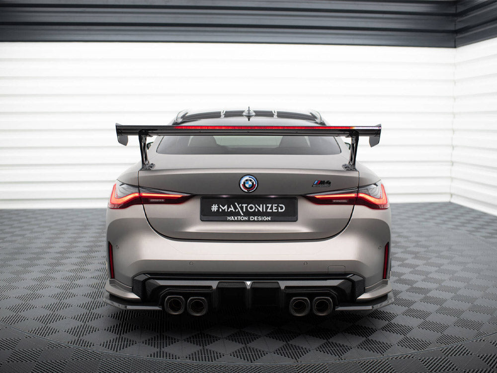 MAXTON DESIGN CARBON SPOILER WITH EXTERNAL BRACKETS UPRIGHTS + LED BMW M4 G82 / M440I G22 / 4 M-PACK G22