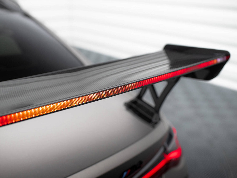 MAXTON DESIGN CARBON SPOILER WITH EXTERNAL BRACKETS UPRIGHTS + LED BMW M4 G82 / M440I G22 / 4 M-PACK G22