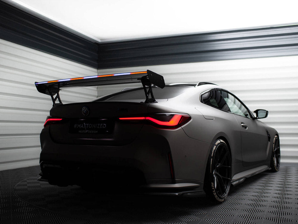 MAXTON DESIGN CARBON SPOILER WITH EXTERNAL BRACKETS UPRIGHTS + LED BMW M4 G82 / M440I G22 / 4 M-PACK G22