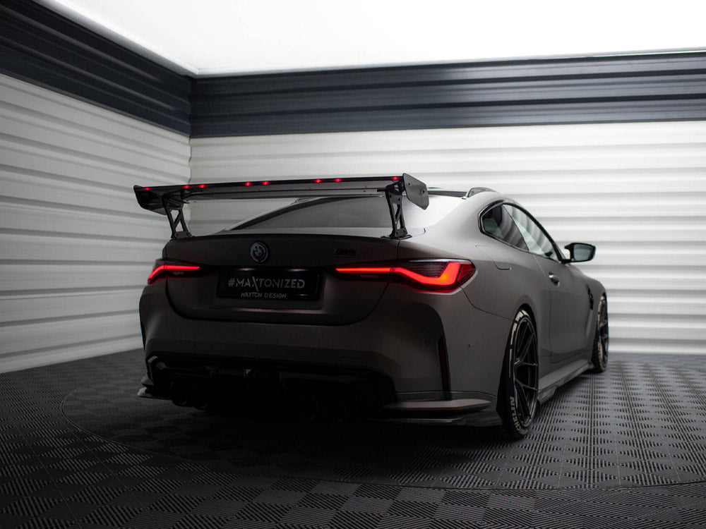 MAXTON DESIGN CARBON SPOILER WITH EXTERNAL BRACKETS UPRIGHTS + LED BMW M4 G82 / M440I G22 / 4 M-PACK G22