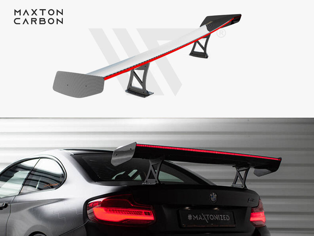 MAXTON DESIGN CARBON SPOILER WITH INTERNAL BRACKETS UPRIGHTS + LED BMW M2 F87