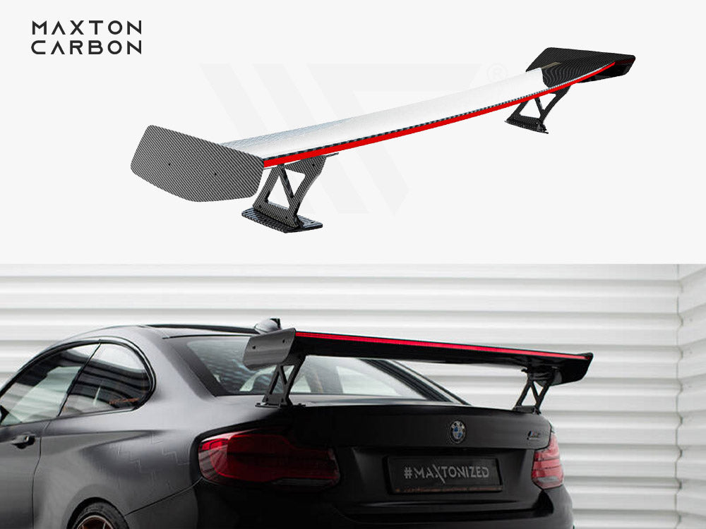 MAXTON DESIGN CARBON SPOILER WITH EXTERNAL BRACKETS UPRIGHTS + LED BMW M2 F87